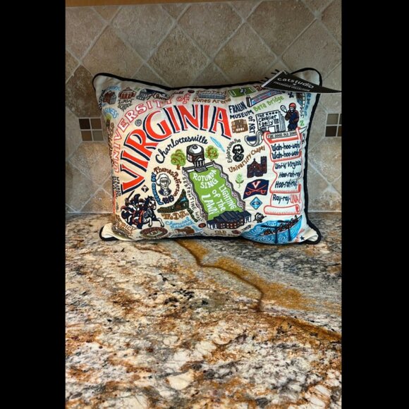 NEW NWT University of Virginia UVA Pillow by Catstudio $216 - Picture 2 of 7